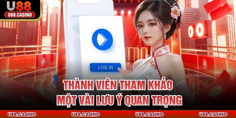 Đăng Nhập U88 - Tiếp Cận Không Gian Giải Trí Đẳng Cấp Châu Á Thành viên tham khảo một vài lưu ý quan trọng